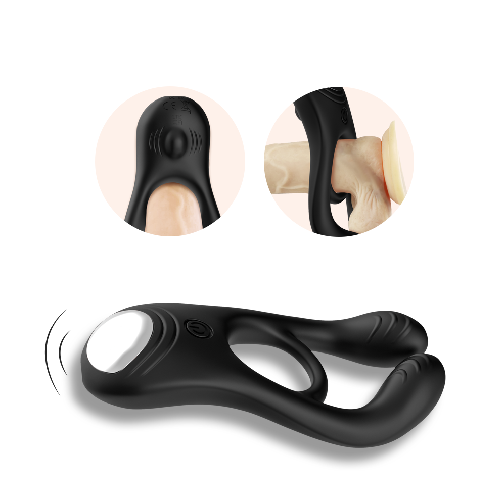 Lock fine ring men's penis ring couple resonance men and women share vibration delay ring sheep eye ring sex toys