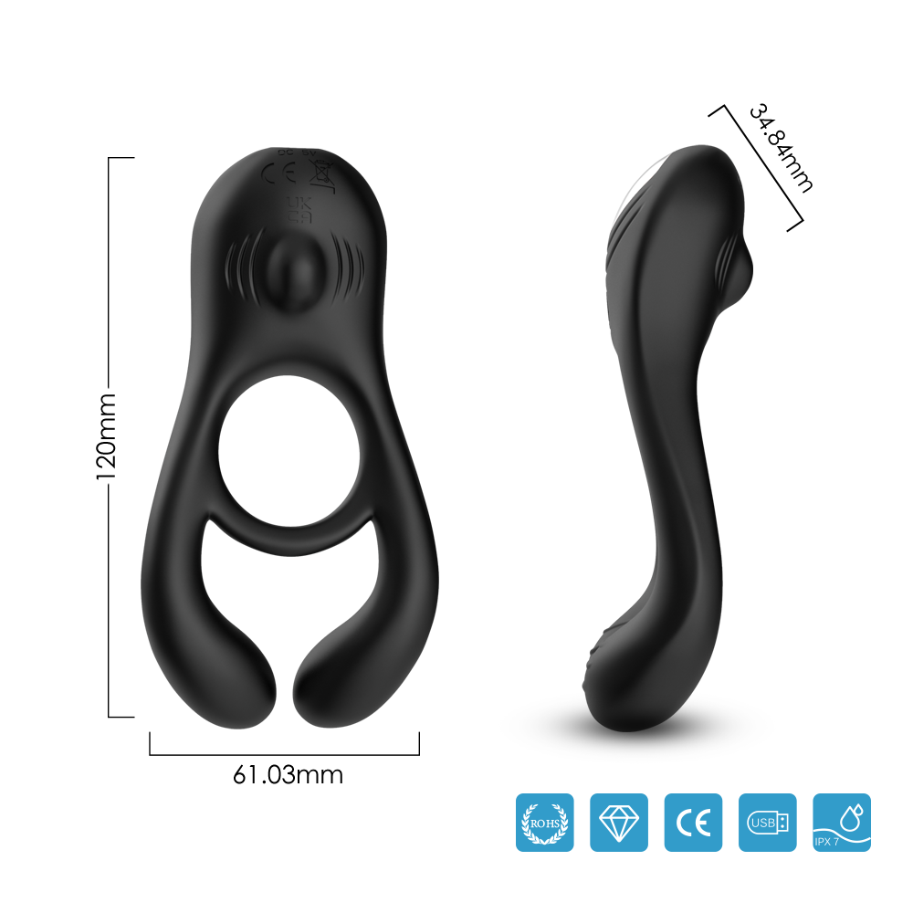 Lock fine ring men's penis ring couple resonance men and women share vibration delay ring sheep eye ring sex toys