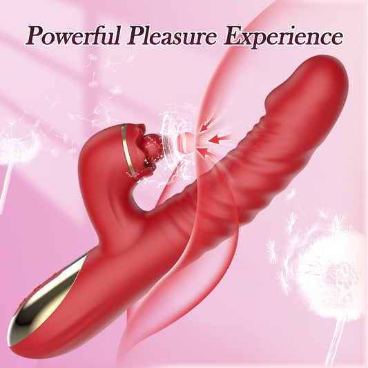 Liquid Ball Orgasm Wand - Rabbit G-spot Anal Vibrator Dildo, Clitoral Stimulator for Women