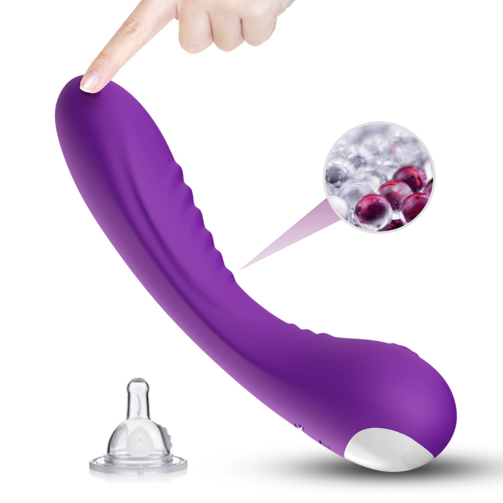 Magnetic charging single head vibrator pink sex toy female masturbation device purple