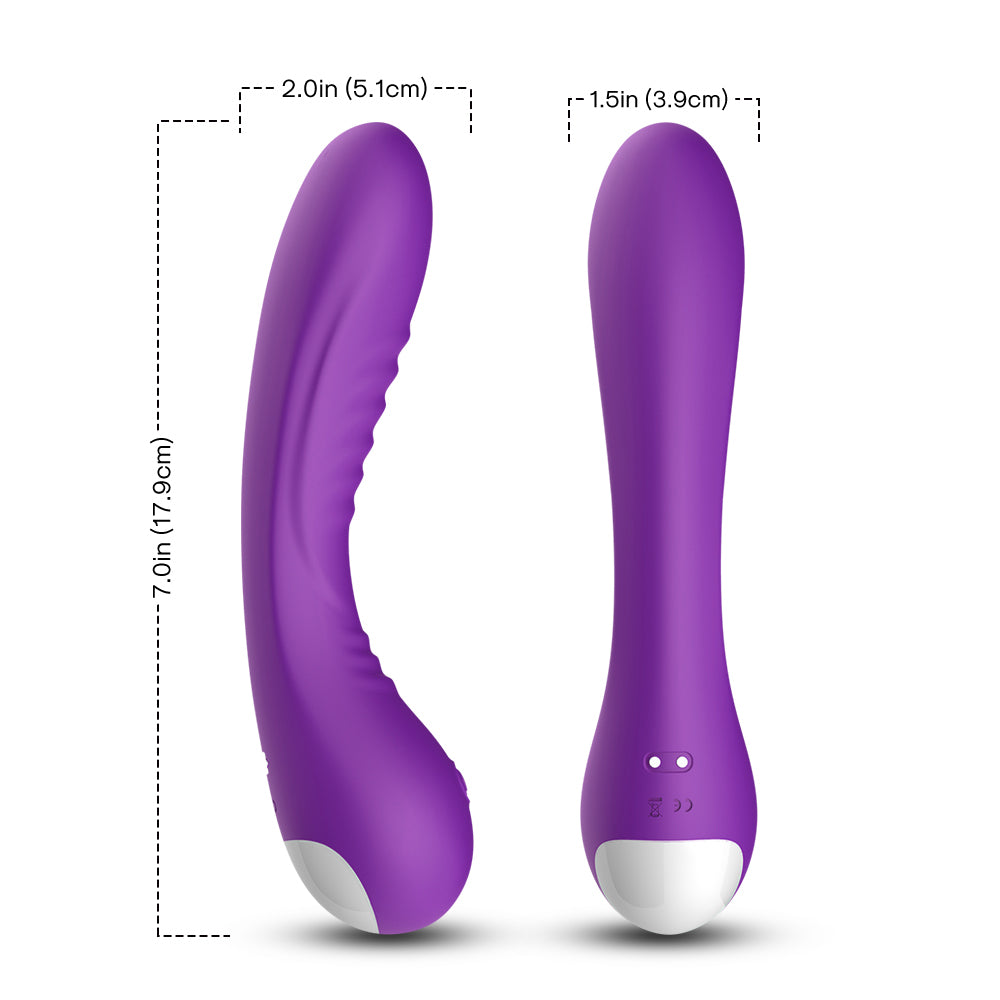 Magnetic charging single head vibrator pink sex toy female masturbation device purple