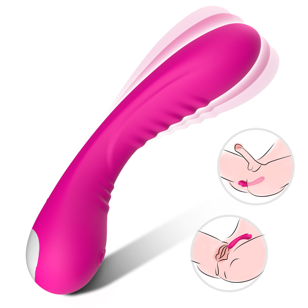 Magnetic charging single head vibrator pink sex toy female masturbation device purple