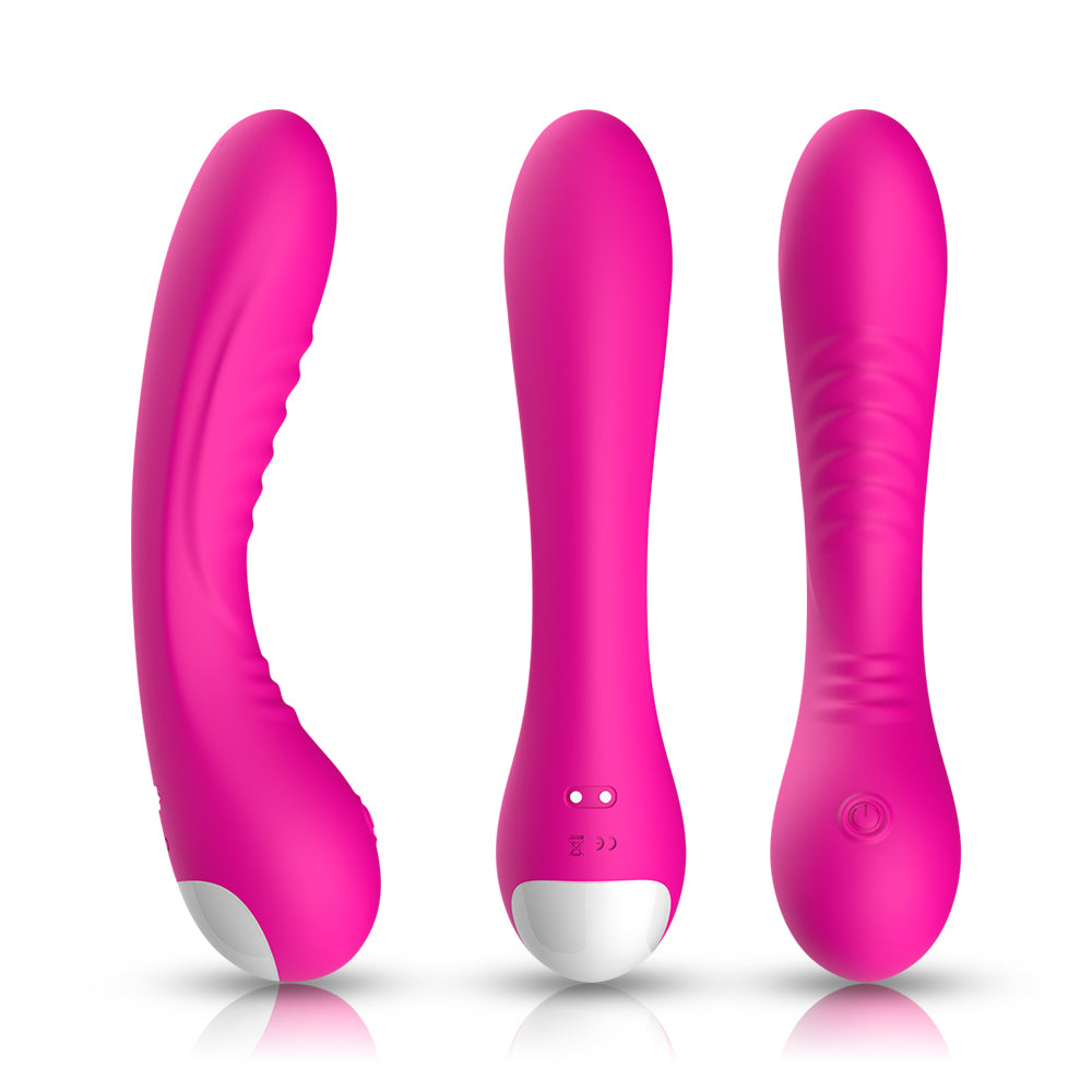 Magnetic charging single head vibrator pink sex toy female masturbation device purple