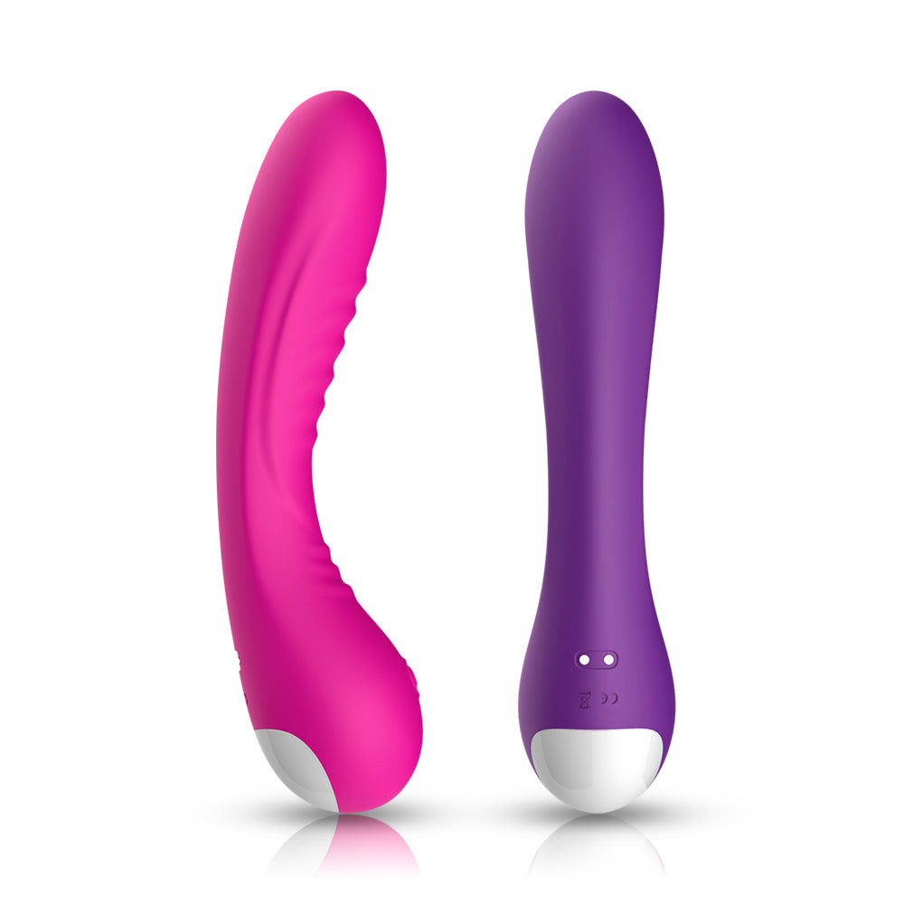 Magnetic charging single head vibrator pink sex toy female masturbation device purple