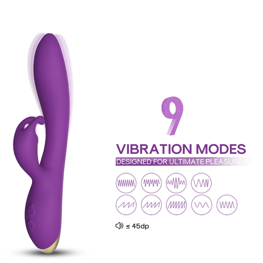 Silicone rechargeable double-headed G-spot vibrator sex toys adult female silent masturbation device