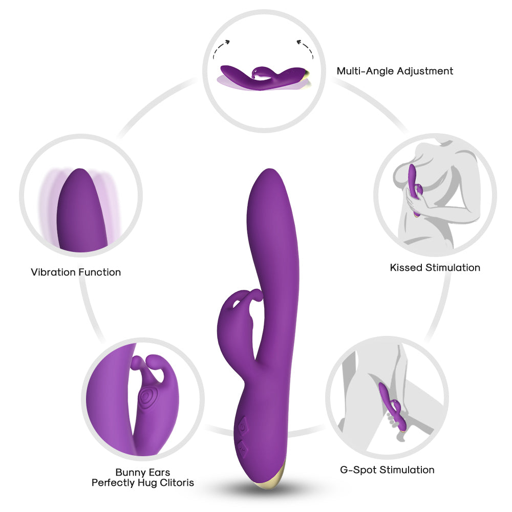 Silicone rechargeable double-headed G-spot vibrator sex toys adult female silent masturbation device