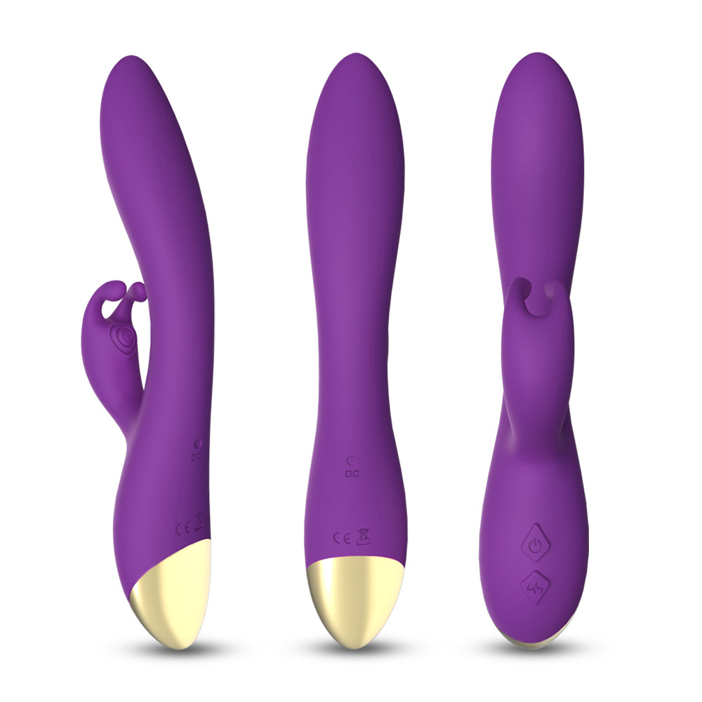 Silicone rechargeable double-headed G-spot vibrator sex toys adult female silent masturbation device