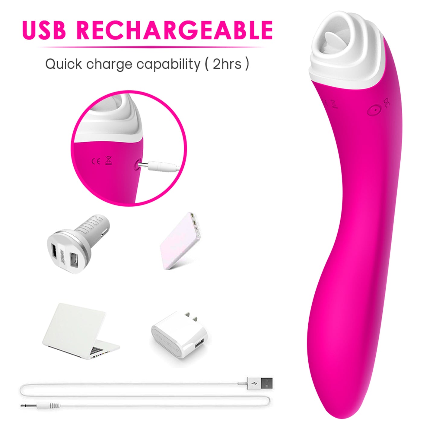 Fairyland tongue licking G-spot vibrating stick rechargeable 9-frequency flirting honey bean vibrating stick sex toys