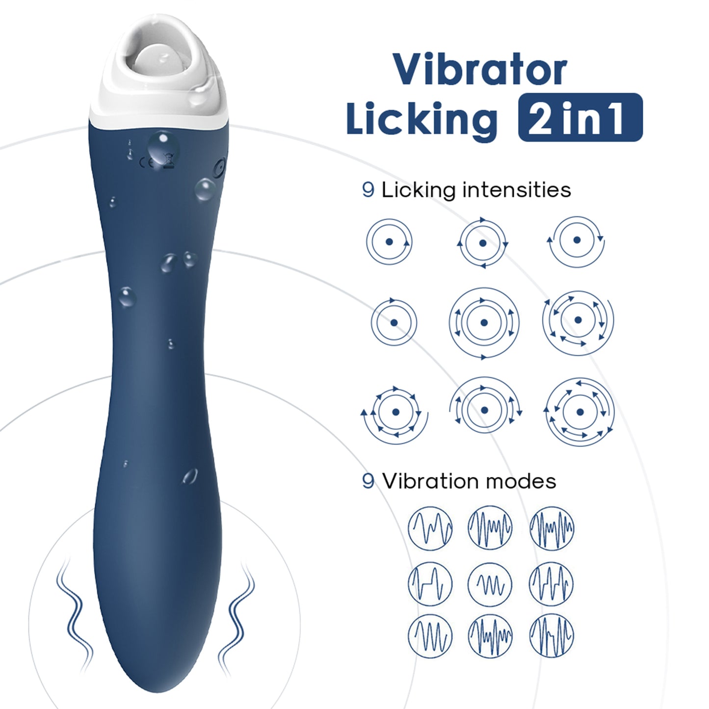 Fairyland tongue licking G-spot vibrating stick rechargeable 9-frequency flirting honey bean vibrating stick sex toys