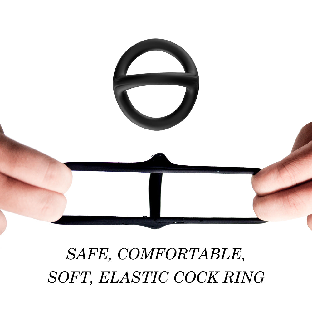 Male Y-shaped lock fine ring soft silicone three-ring male root bondage penis ring adult sex toys