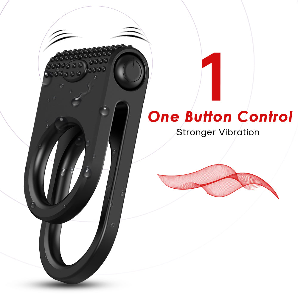 Double ring lock fine ring vibration lock fine men wear adult sex toys toy vibration ring