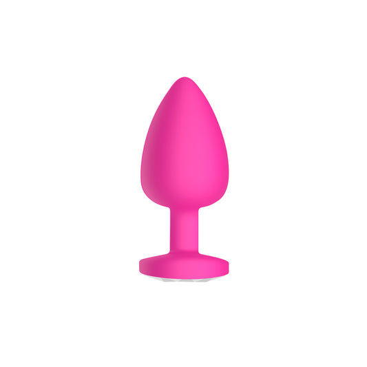 Pink Silicone Anal Plug Vibrating 3-Piece Set For Men Charging Remote Control APP