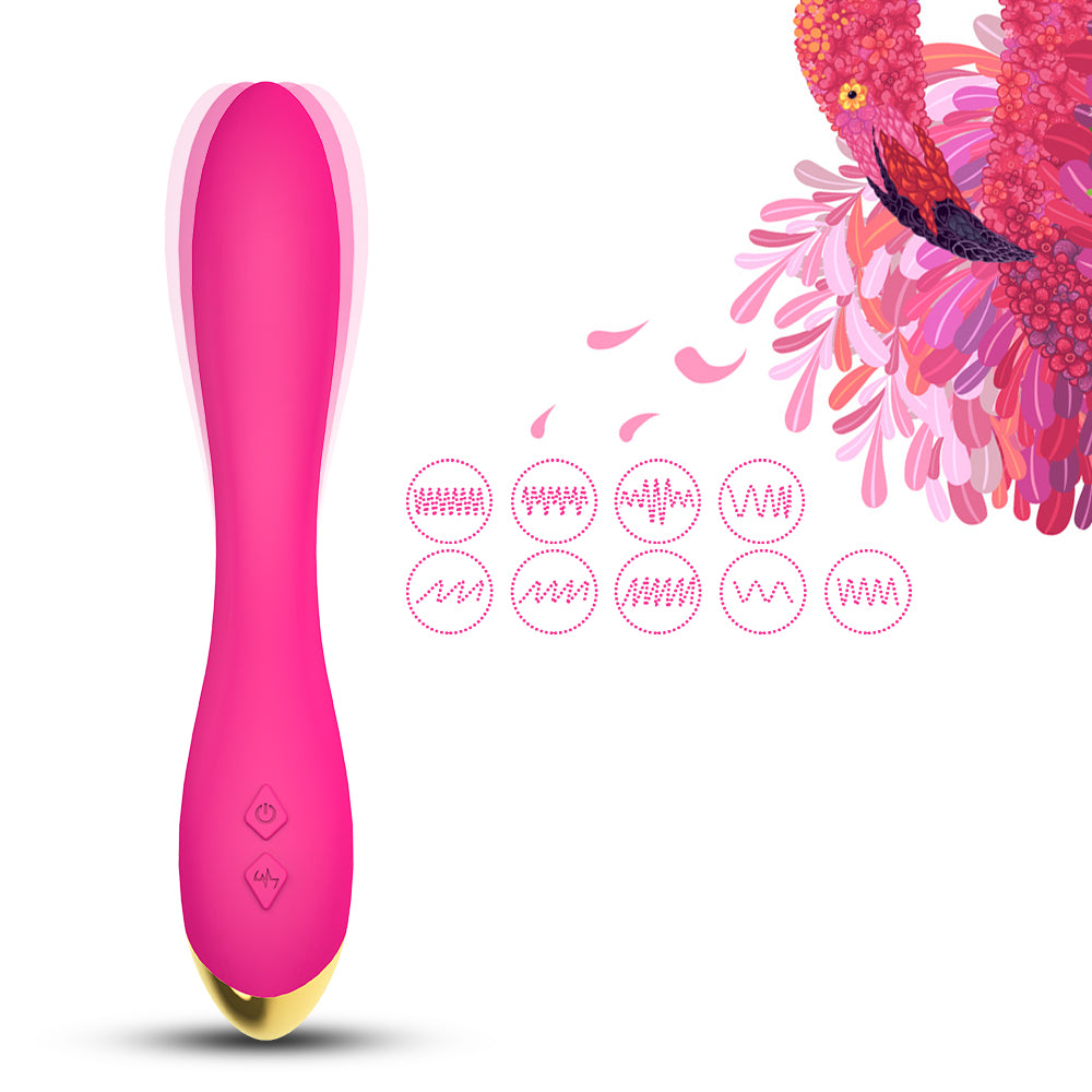 Flamingo Silicone USB Charging Mute Vibrating Sex Toys Female Masturbation Vibrator