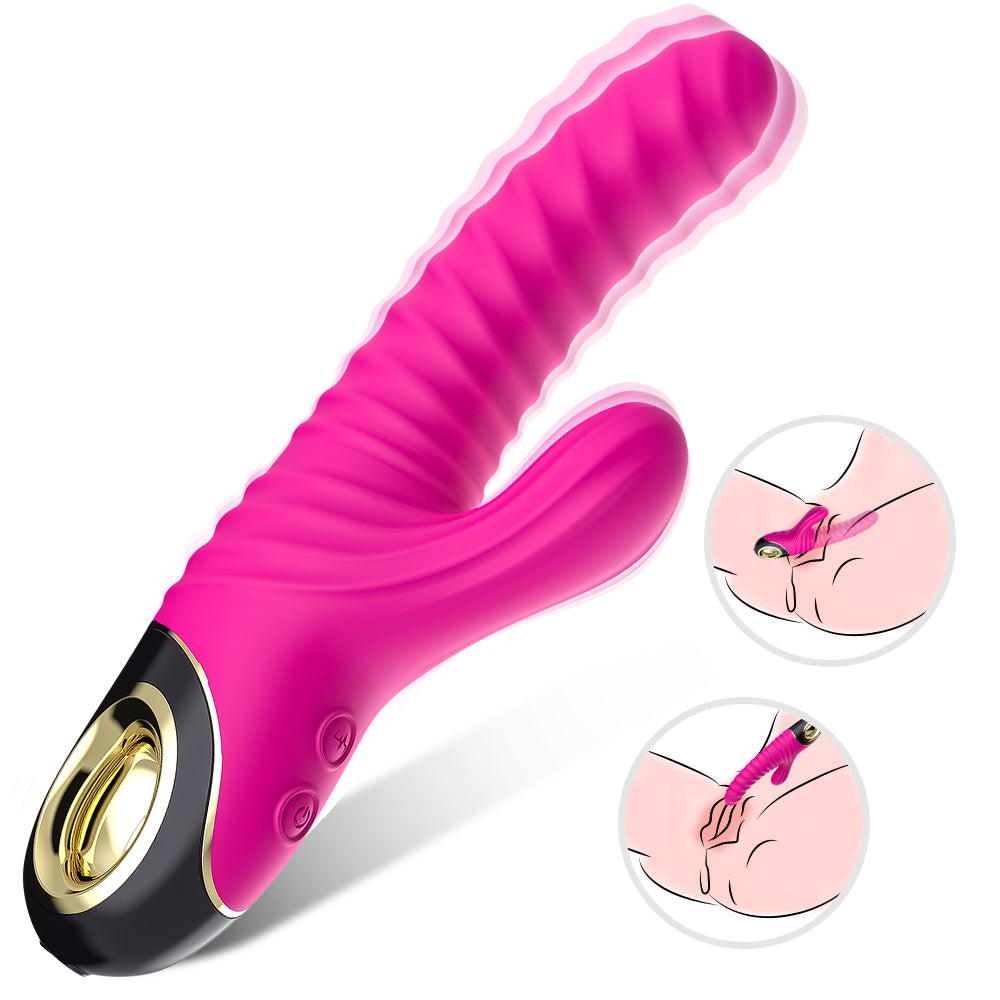 Threaded vibrating stick female AV stick vibrating sex toys electric pumping masturbation device for women