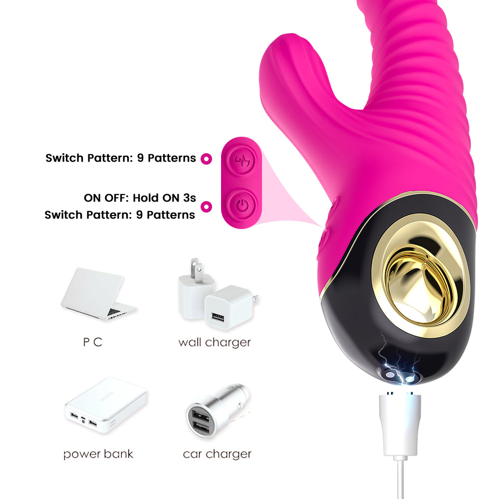 Threaded vibrating stick female AV stick vibrating sex toys electric pumping masturbation device for women