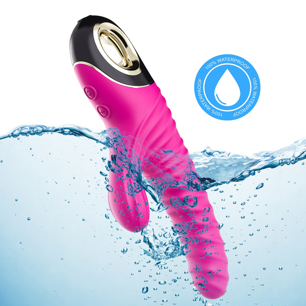 Threaded vibrating stick female AV stick vibrating sex toys electric pumping masturbation device for women