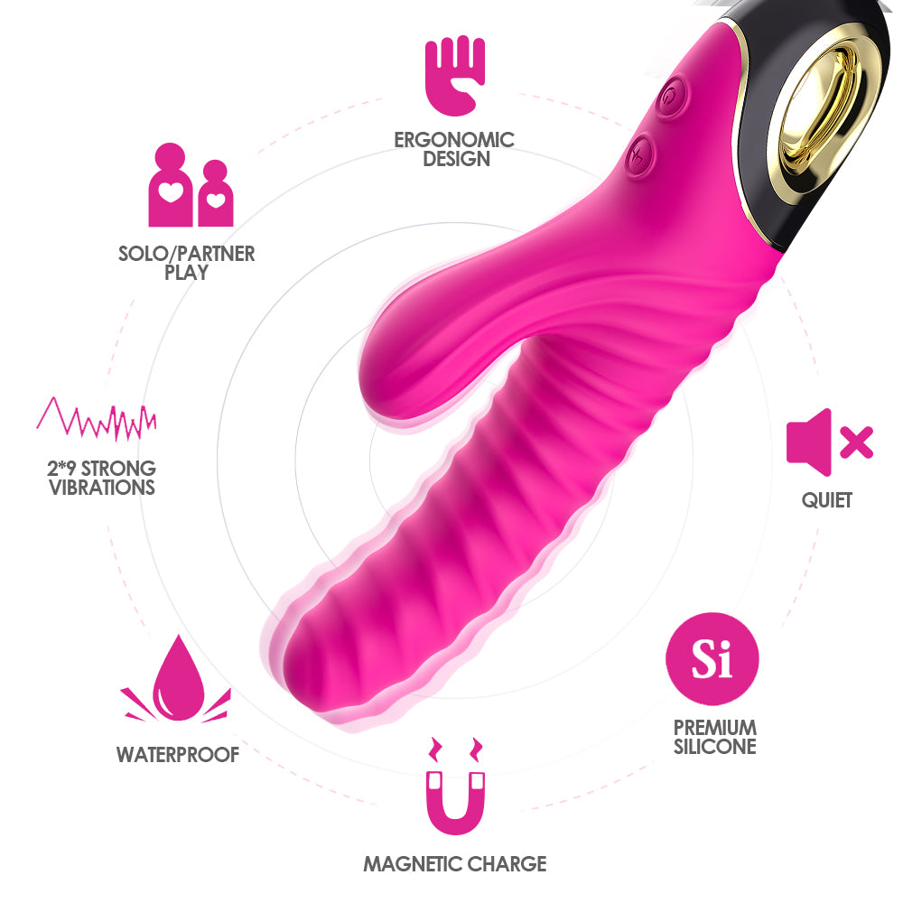 Threaded vibrating stick female AV stick vibrating sex toys electric pumping masturbation device for women