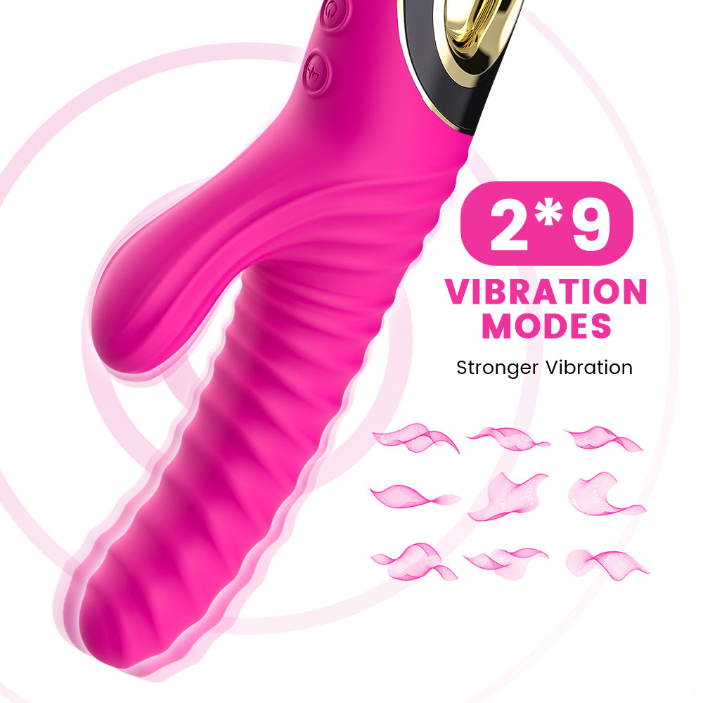 Threaded vibrating stick female AV stick vibrating sex toys electric pumping masturbation device for women