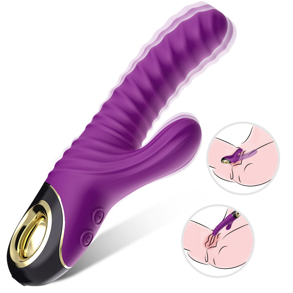 Threaded vibrating stick female AV stick vibrating sex toys electric pumping masturbation device for women