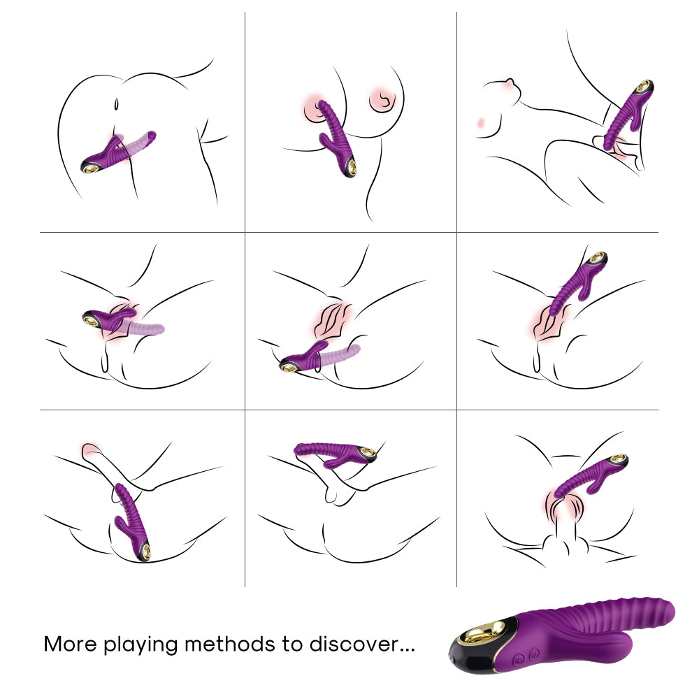 Threaded vibrating stick female AV stick vibrating sex toys electric pumping masturbation device for women